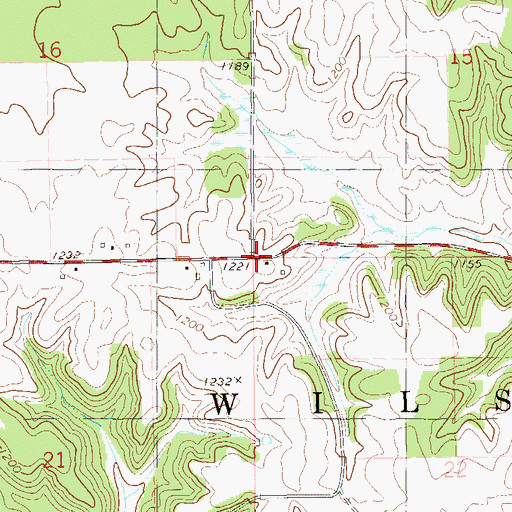 Topographic Map of Town of Wilson, WI