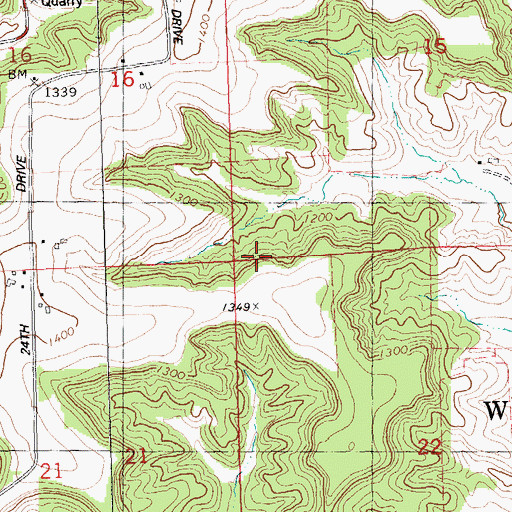 Topographic Map of Town of Wilton, WI
