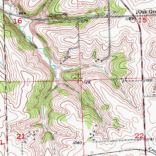 Topographic Map of Town of Wingville, WI