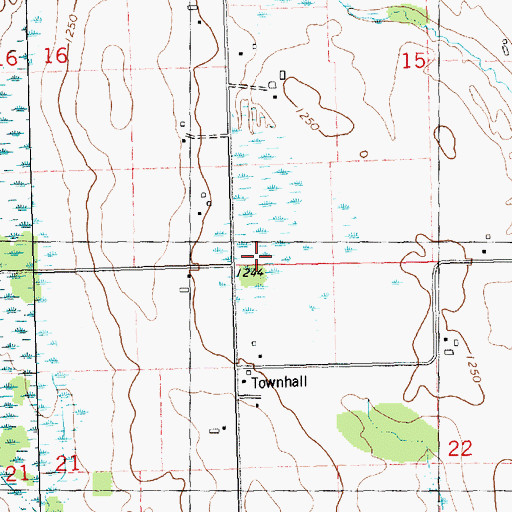 Topographic Map of Town of Withee, WI
