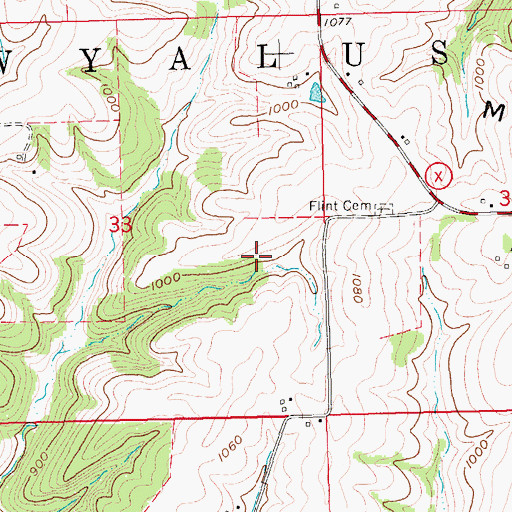 Topographic Map of Town of Wyalusing, WI