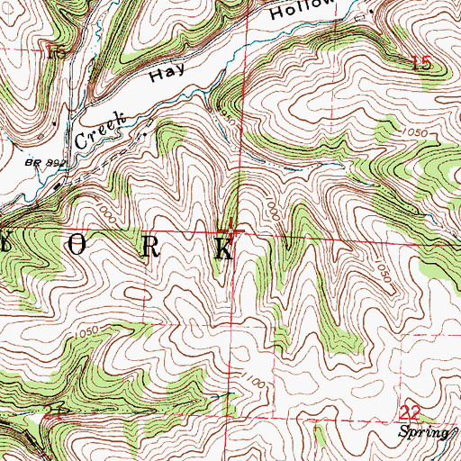 Topographic Map of Town of York, WI