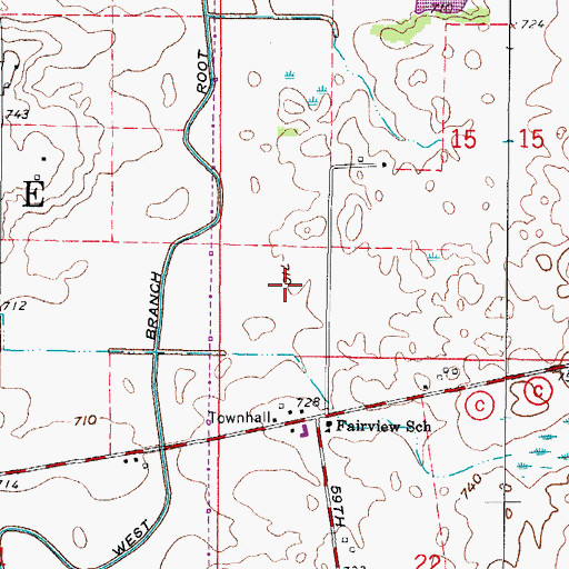 Topographic Map of Town of Yorkville (historical), WI