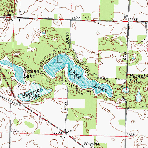 Topographic Map of Long Lake, WI