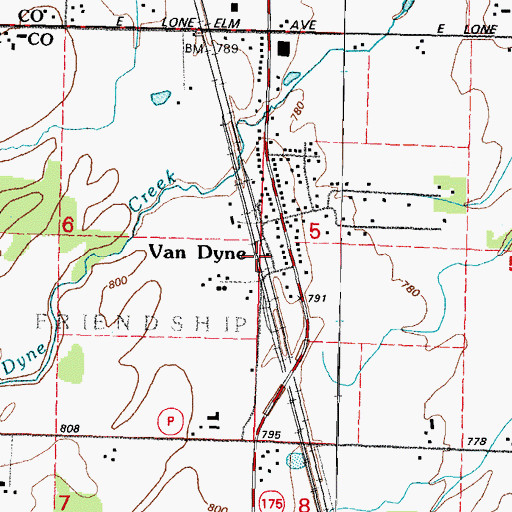 Topographic Map of Van Dyne, WI