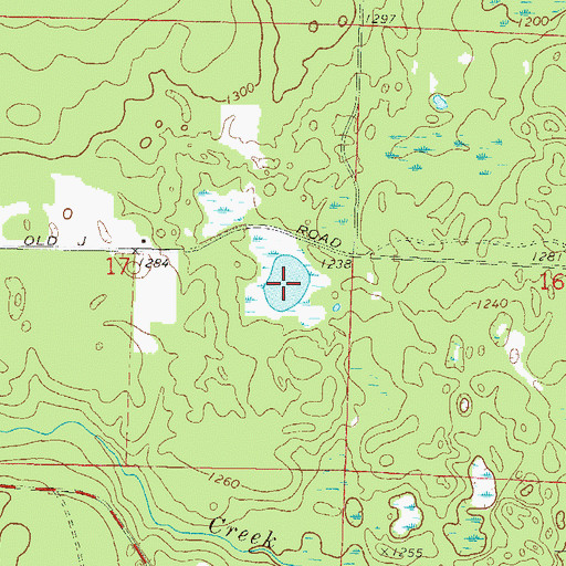 Topographic Map of Lake Irwin, WI