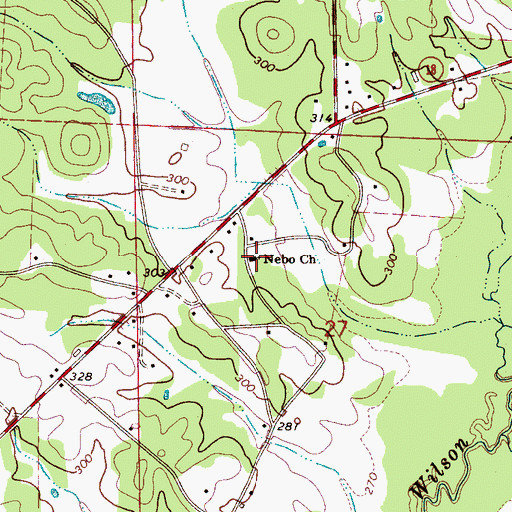 Topographic Map of Mount Nebo Cemetery, AL
