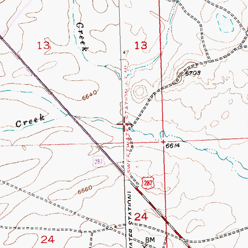 Topographic Map of Antelope Creek, WY