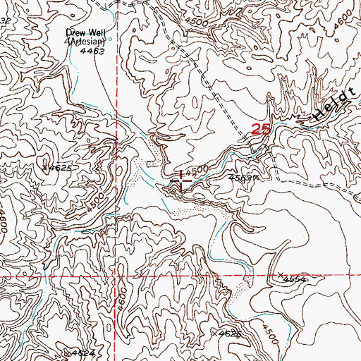 Topographic Map of Heidt Draw, WY