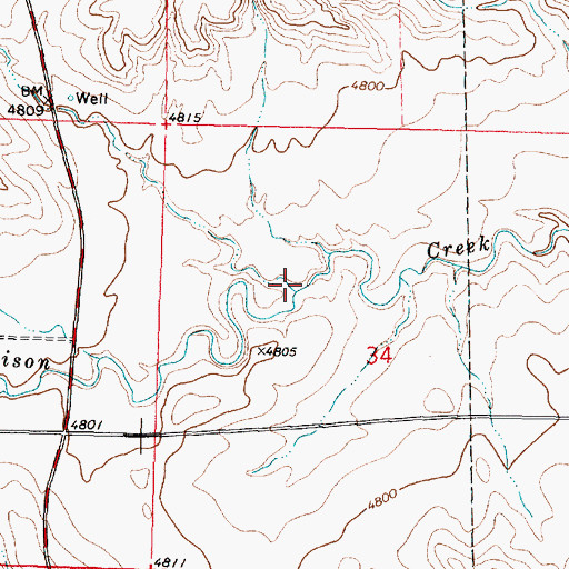 Topographic Map of O'Malley Draw, WY
