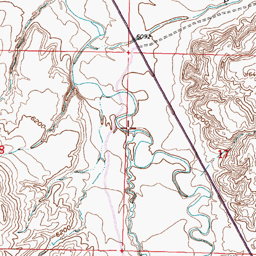 Topographic Map of Elk Creek, WY