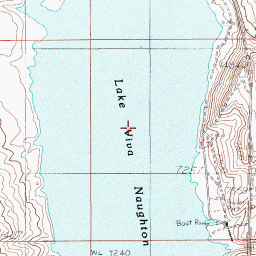 Topographic Map of Lake Viva Naughton, WY