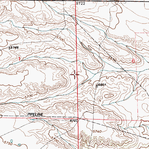 Topographic Map of A X Ranch, WY