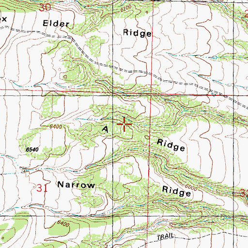 Topographic Map of A Ridge, WY