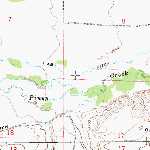 Topographic Map of Abo Ditch, WY