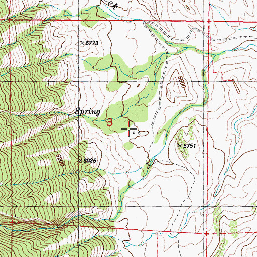 Topographic Map of Adrian Ranch, WY