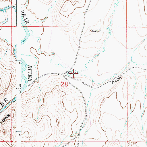 Topographic Map of Alkali Creek, WY