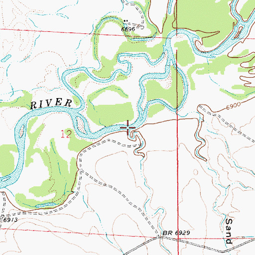 Topographic Map of Alkali Creek, WY