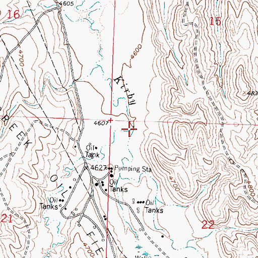 Topographic Map of Alkali Creek, WY