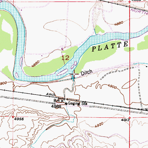 Topographic Map of Alkali Gulch, WY