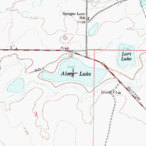 Topographic Map of Alsop Lake, WY