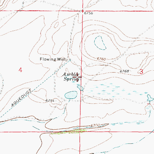Topographic Map of Ambler Spring, WY