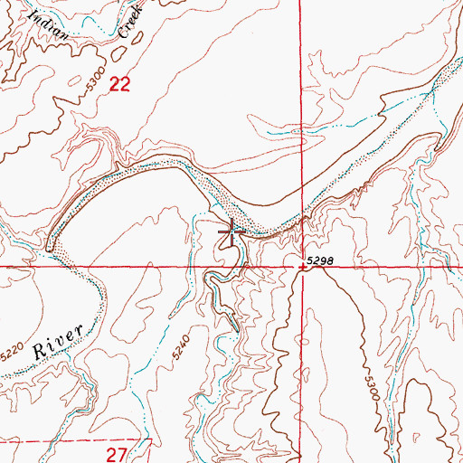 Topographic Map of Anderson Draw, WY