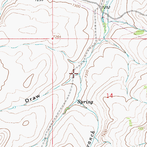 Topographic Map of Anna Holt Draw, WY
