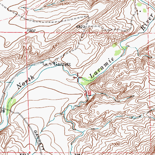 Topographic Map of Antelope Creek, WY
