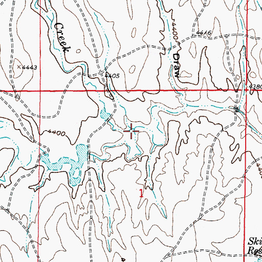 Topographic Map of Antelope Creek, WY