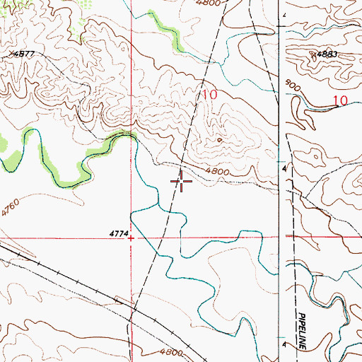 Topographic Map of Antelope Creek, WY