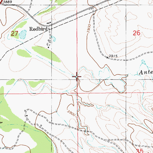 Topographic Map of Antelope Creek, WY