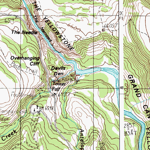 Topographic Map of Antelope Creek, WY