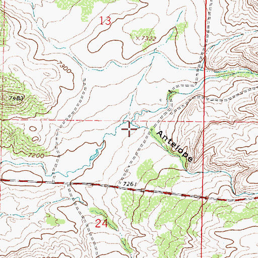 Topographic Map of Antelope Draw, WY