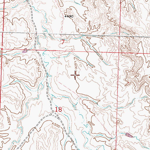 Topographic Map of Antelope Draw, WY