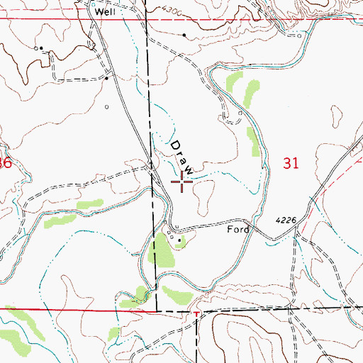 Topographic Map of Antelope Draw, WY
