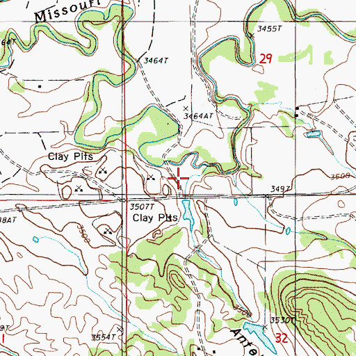 Topographic Map of Antelope Gulch, WY