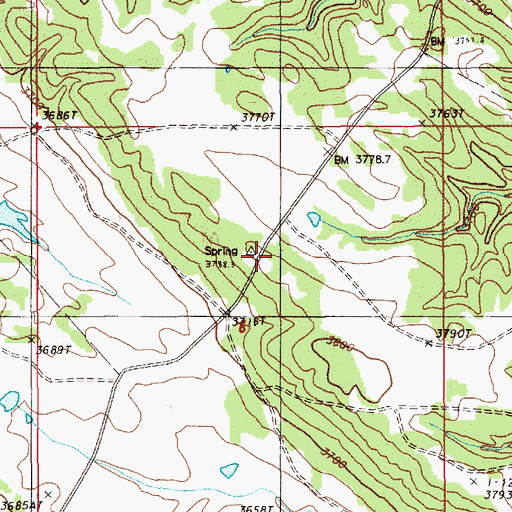 Topographic Map of Antelope Gulch School, WY