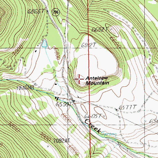 Topographic Map of Antelope Mountain, WY