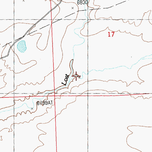 Topographic Map of Arapahoe Creek, WY
