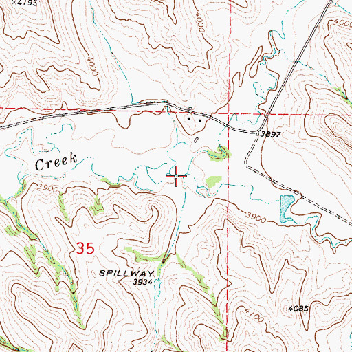 Topographic Map of Arkansas Creek, WY