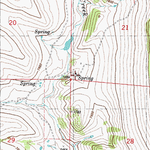 Topographic Map of Arndt Ranch, WY