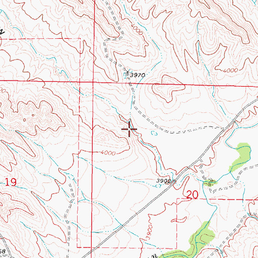 Topographic Map of Arpan Draw, WY