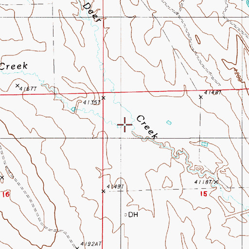 Topographic Map of Art Creek, WY
