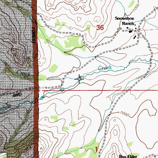 Topographic Map of Aspen Creek, WY