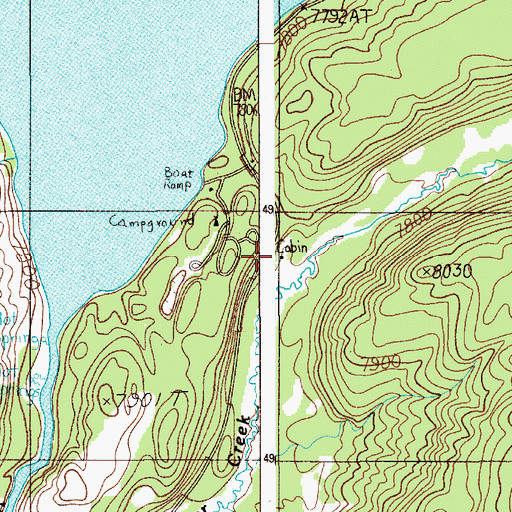 Topographic Map of Aster Creek Patrol Cabin, WY