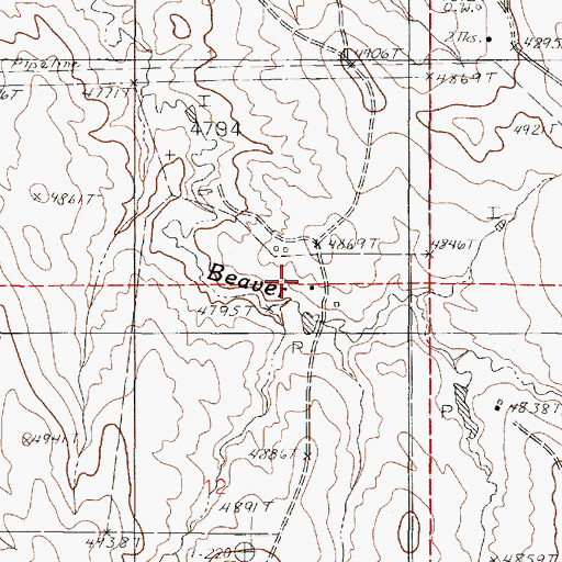 Topographic Map of Auld Ranch, WY