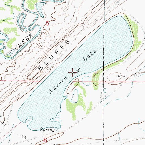 Topographic Map of Aurora Lake, WY