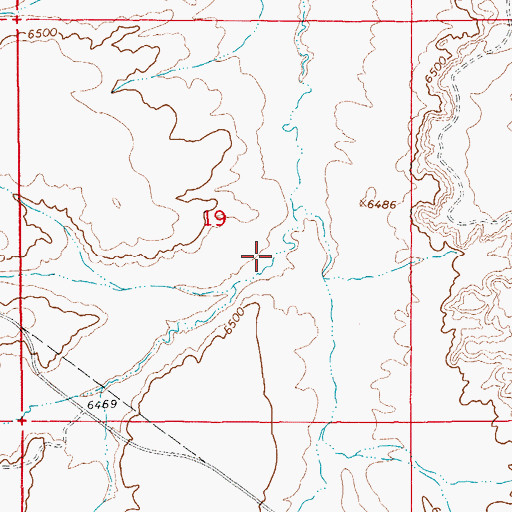 Topographic Map of Austin Wash, WY