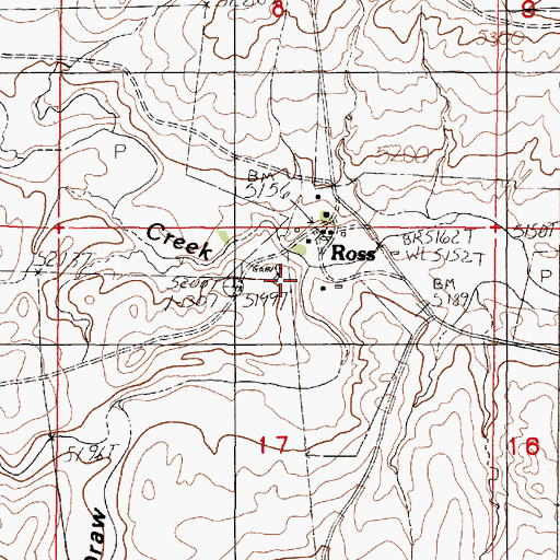 Topographic Map of Avery Draw, WY